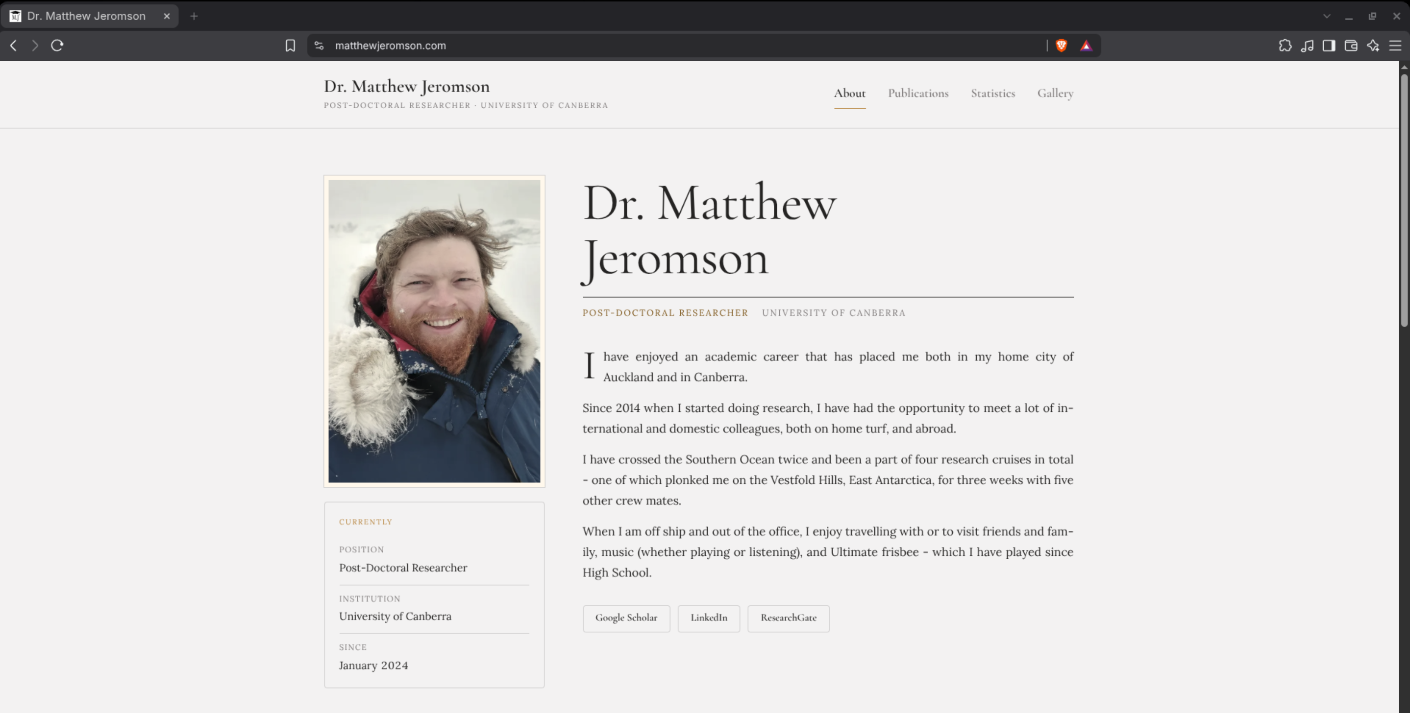 matthewjeromson.com: home page